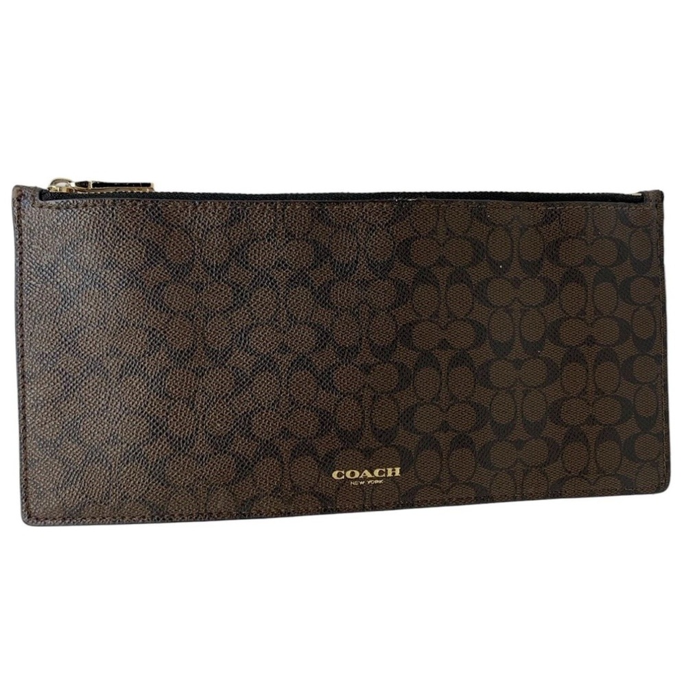 Coach Signature Brown Pouch - Picture 4 of 6